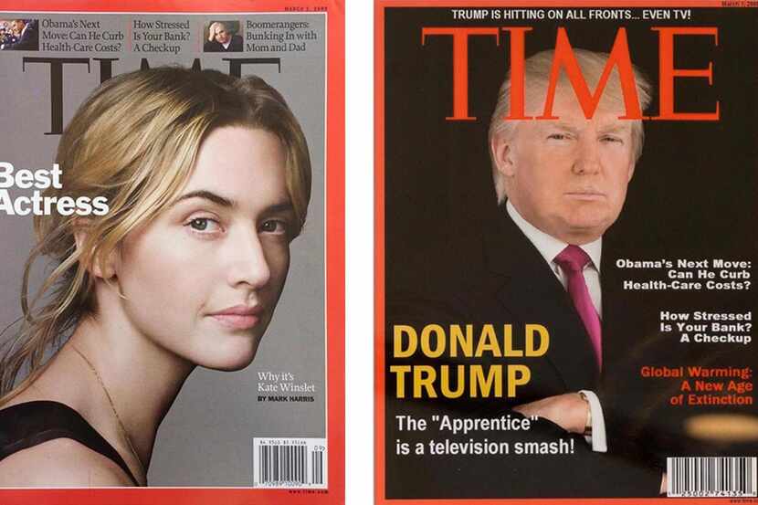 The real Time cover (left)  from March 2, 2009 next to the fake cover dated supposedly from...