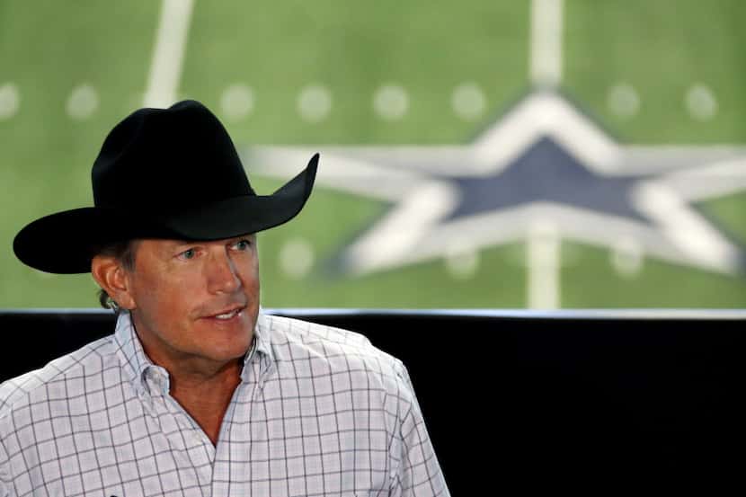 Country superstar George Strait is pictured at a press conference detailing the singer's...