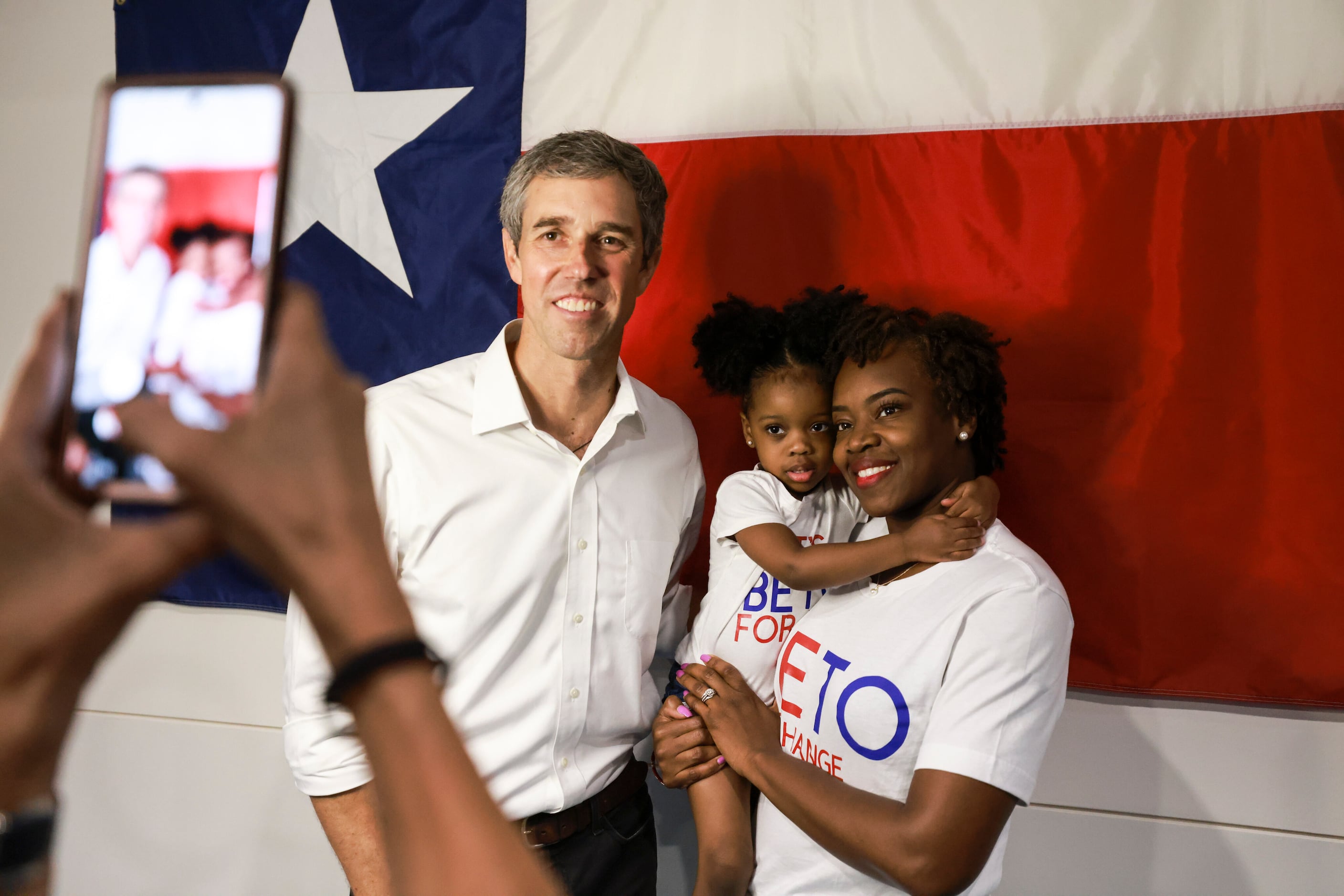 Democratic Governor Candidate Beto O'Rourke, DeSoto Council member Kay Brown-Patrick, and...