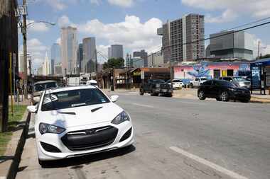 Vehicles line Commerce Street in Dallas’ Deep Ellum district on Friday. A proposed ordinance...