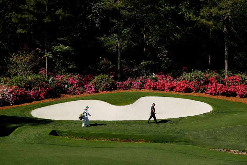 AUGUSTA, GEORGIA - APRIL 10: Phil Mickelson of the United States walks on the 13th hole...