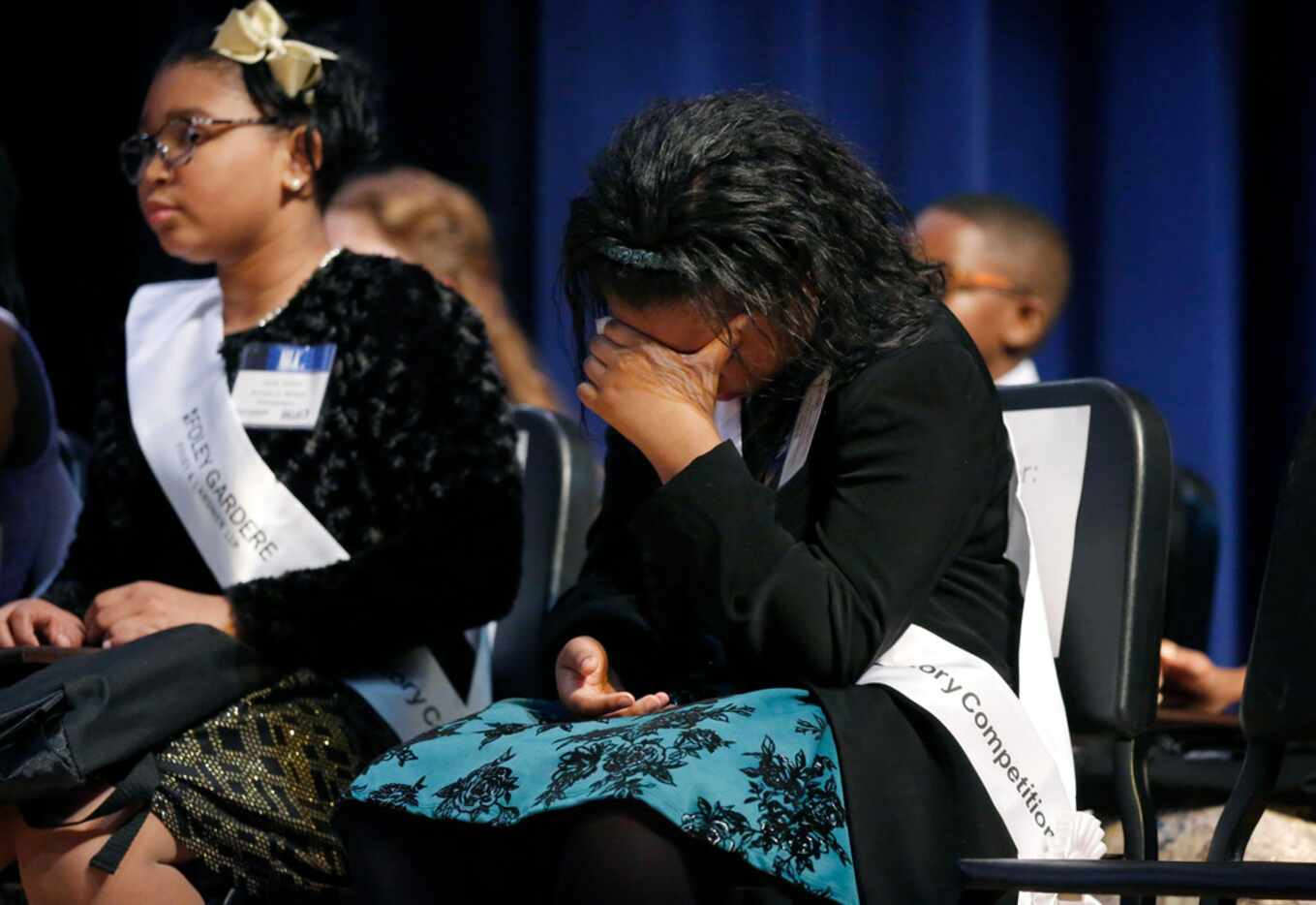 Eventual winner Jasira King, a fourth-grader at William Brown Miller Elementary School,...