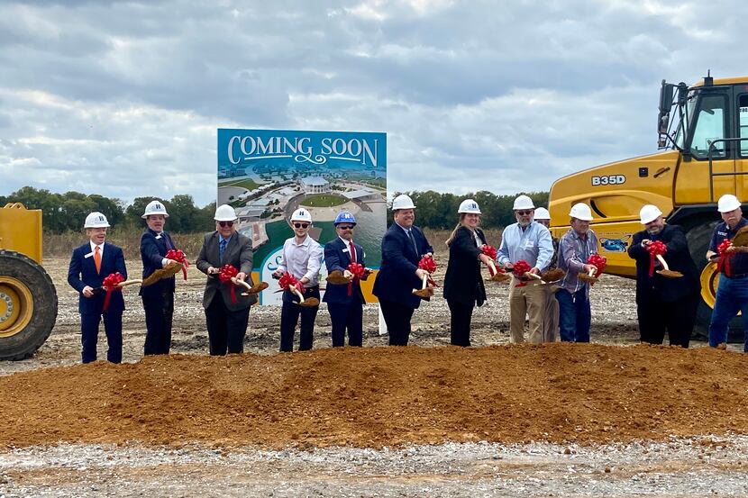 Representatives from Huffines Communities and Mesquite city leaders broke ground Wednesday...