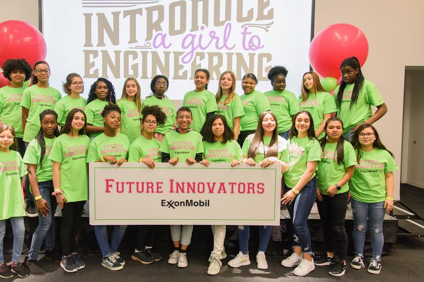 ExxonMobil’s Introduce a Girl to Engineering Day at Perot Museum of Nature and Science in...
