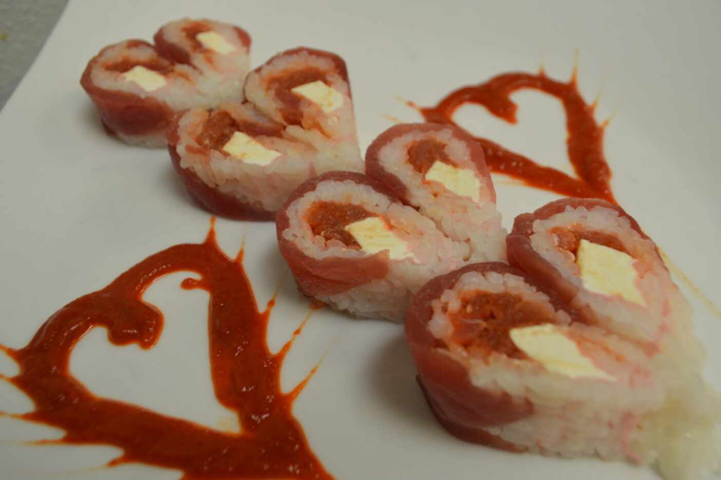 Hibashi will serve sushi dishes with Valentine's Day touches.