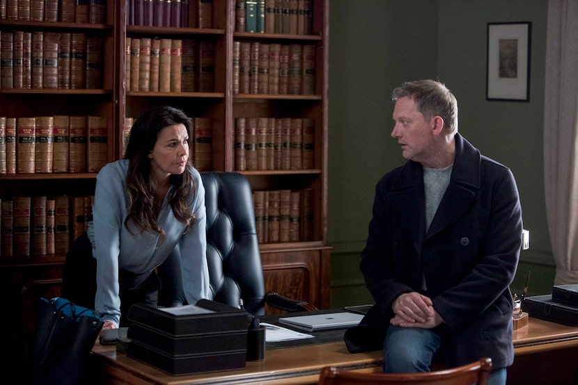 Julie Graham and Douglas Henshall appear in the Celtic noir crime show, Shetland.