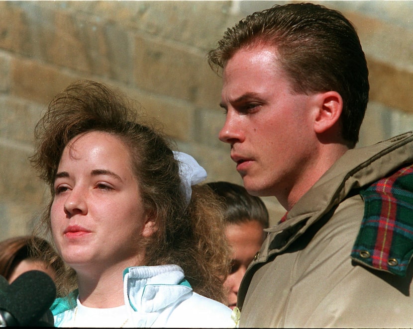 FILE - Susan and David Smith address reporters Nov. 2, 1994 during a news conference in...