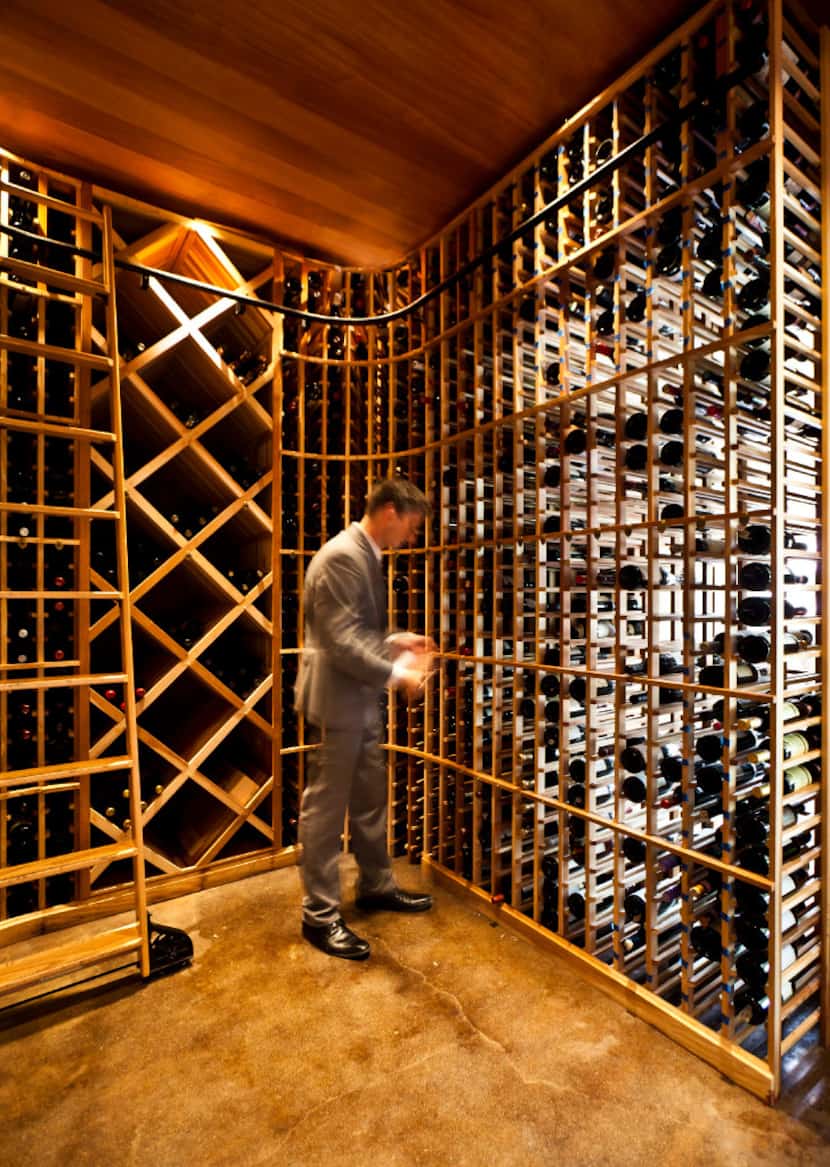 The wine cellar is brimming with options. 