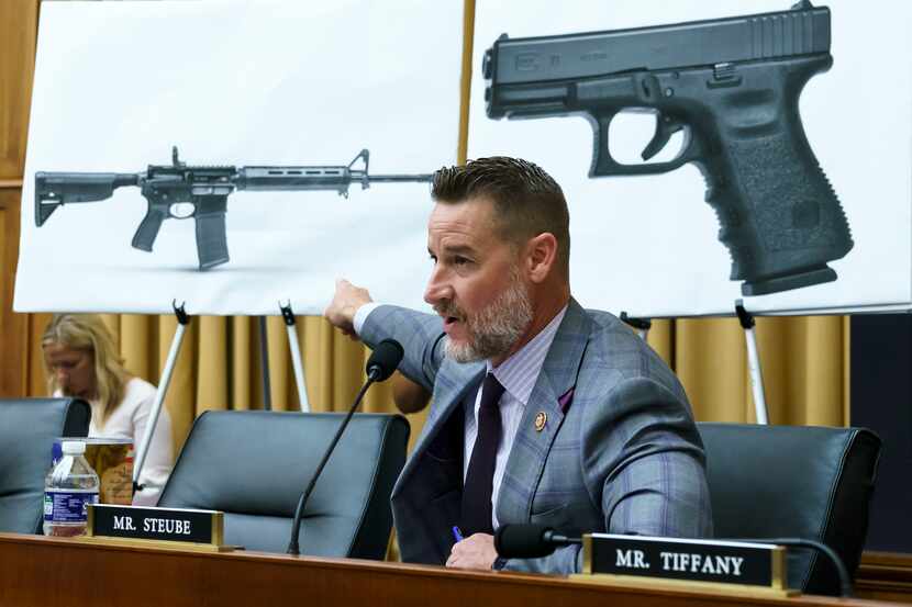 Rep. Greg Steube, R-Fla., compared different models of firearms as the House Judiciary...