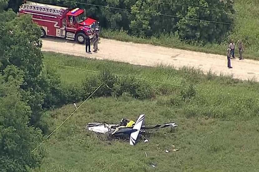  The plane crashed in a field near the Hunt County town of Quinlan. (NBC5)