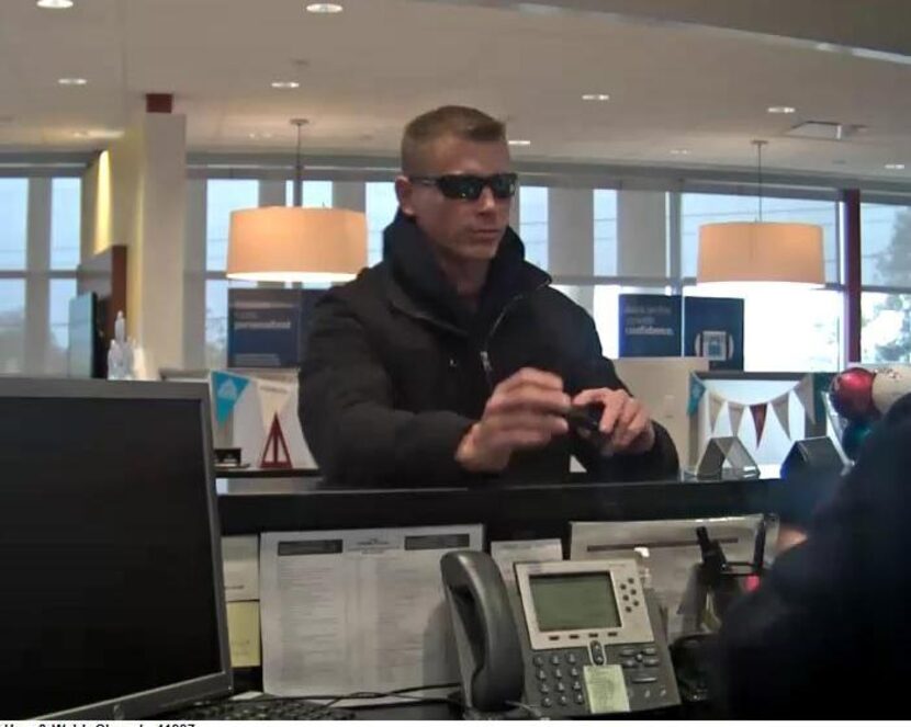 This photo shows the man who robbed the Capital One bank at 3647 W. Northwest Highway on...