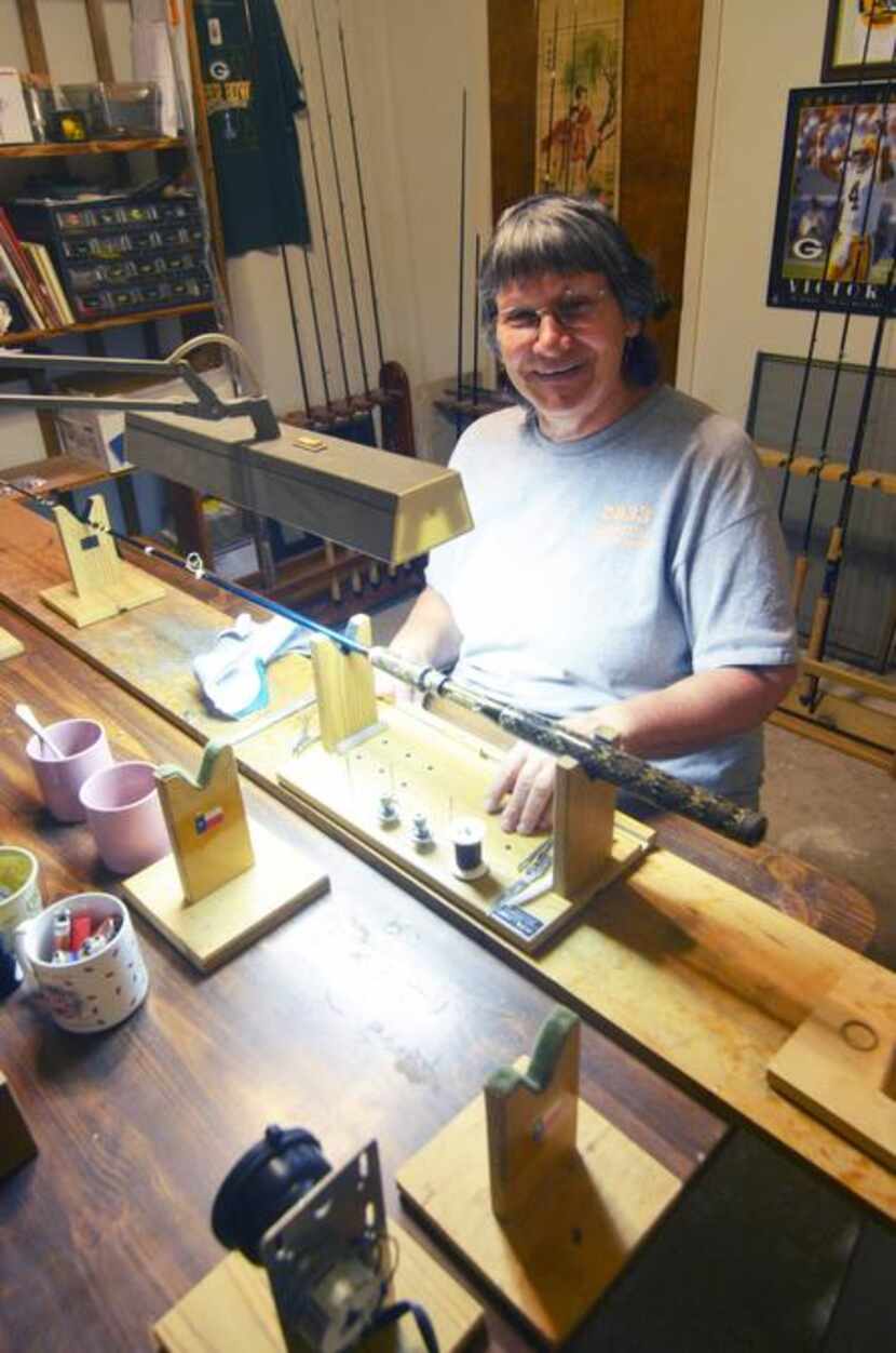 
MaryLou VandeRiet, 75, has one bedroom in her Weatherford home dedicated to making fishing...