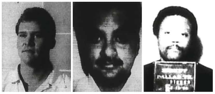From left: Gregory Goben, Gilbert Escobedo and Flynn Bell all were sentenced to life on...