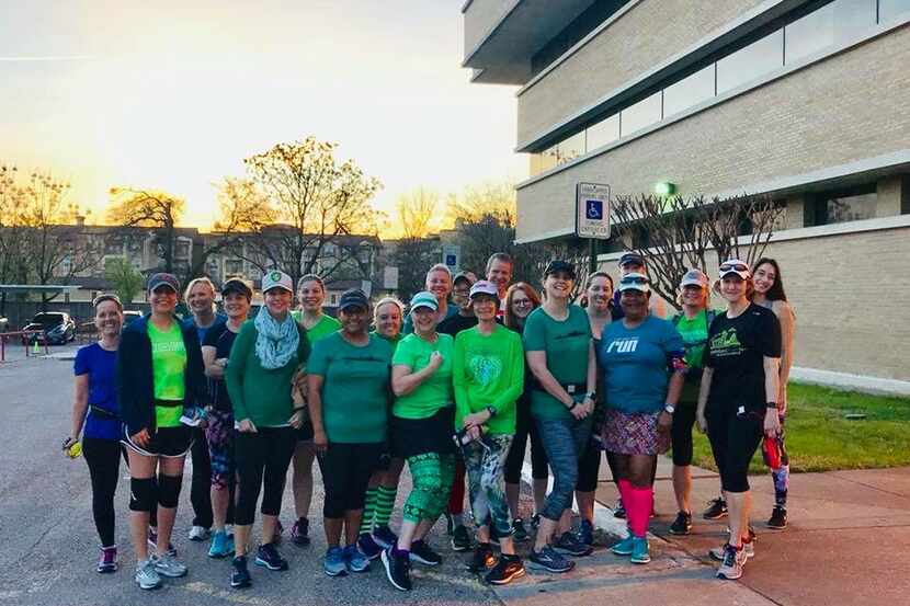 The 2.0 training group wore (mostly!) green for their St. Patrick's Day 2018 training run....