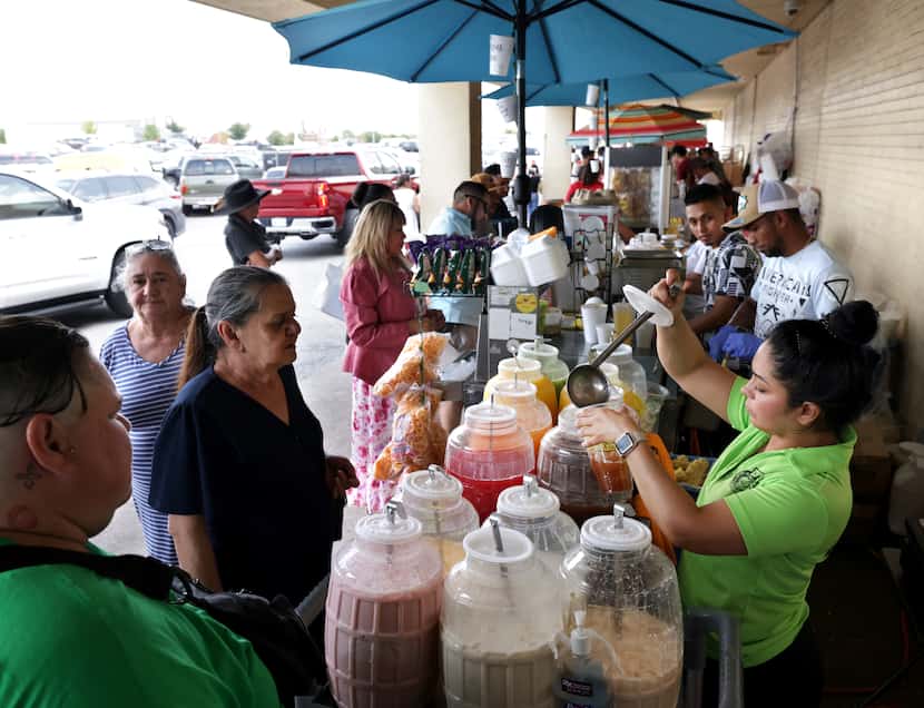 Customers shop at Garibaldi Bazaar in Dallas, TX, on Jul 14, 2024.  (Jason Janik/Special...