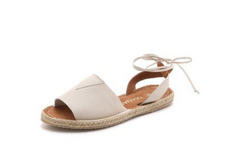 Kaanas Isis tie back sandals: $89