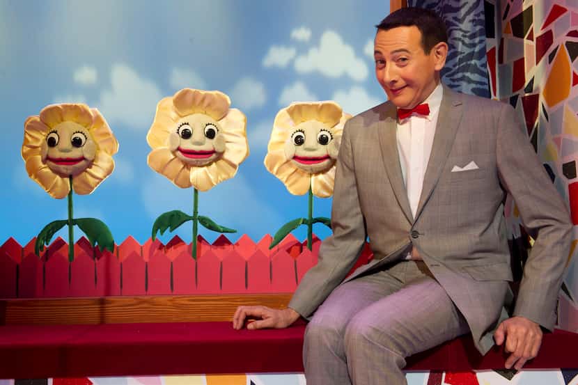 In this Oct. 29, 2010 file photo, Paul Reubens, in character as Pee-wee Herman, poses on...