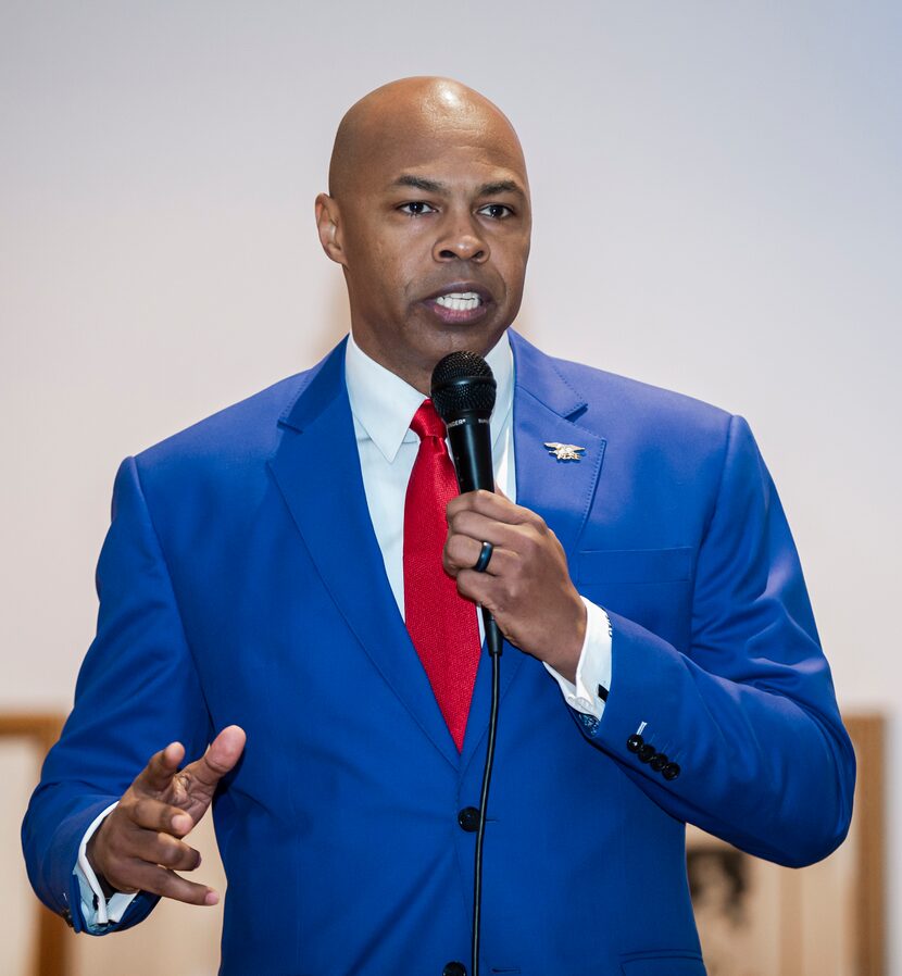 Republican candidate Floyd McLendon speaks during a forum at the Museum of Biblical Art on...