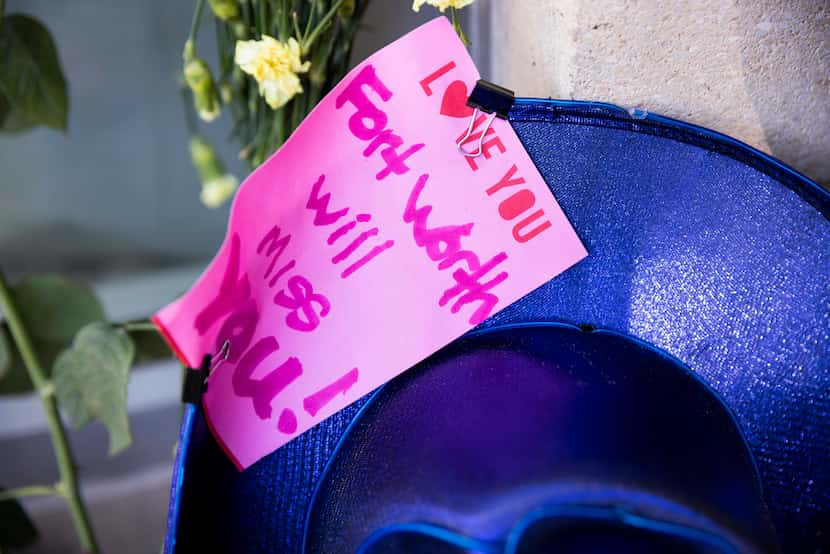 A memorial is setup in honor of Carlos Aybar outside of The Marq on West 7th apartments in...