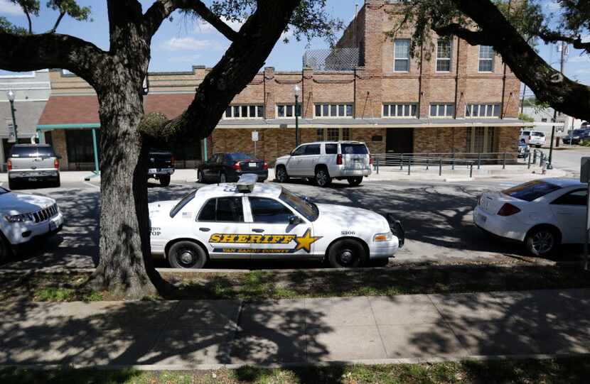 A Van Zandt County sheriff's vehicle sits outside the Van Zandt County municipal building in...