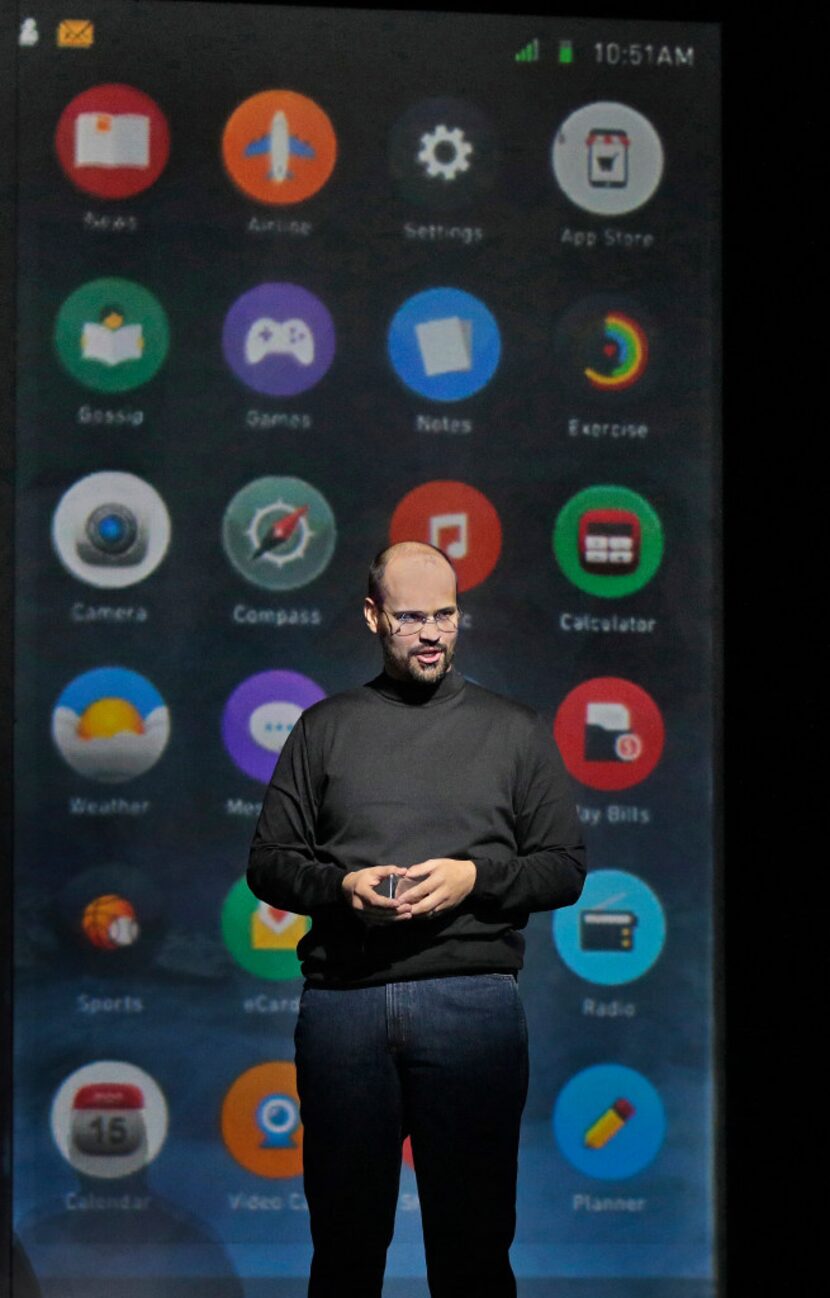 Edward Parks as Steve Jobs in the Santa Fe Opera's The (R)evloution of Steve Jobs.