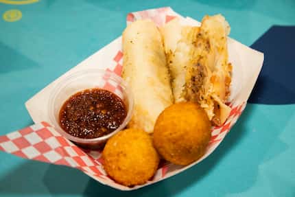 The spicy, garlicky sauce jazzes up the OX’cellent Soul Rolls at the State Fair of Texas.