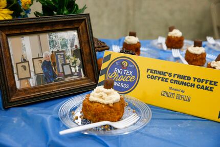 A picture of Wanda "Fernie" Winter rests near her family's Big Tex Choice Awards finalist...