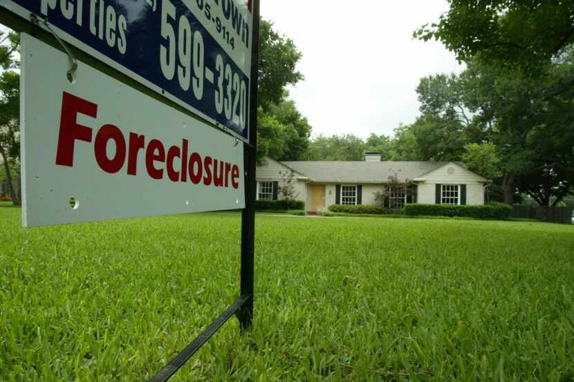 North Texas home foreclosure filings are falling sharply. (DMN files)
