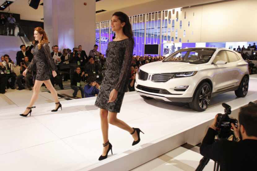 The Lincoln MKC crossover concept vehicle made its world debut at the media preview of the...