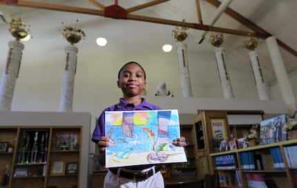 J.P. Starks Elementary fifth grader, Clayton Graves, an 11-year-old DISD student from South...