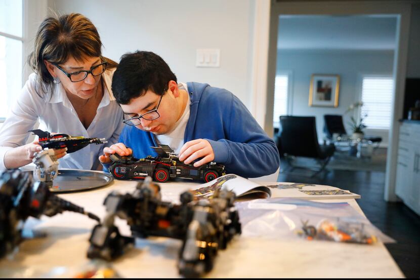 Ingrid Basson lent a helping hand to her son Sam with a Lego project in February 2018, when...