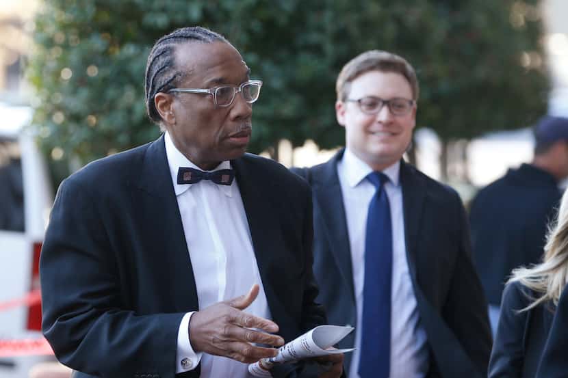 County Commissioner John Wiley Price walks into the Earle Cabell Federal Courthouse on the...