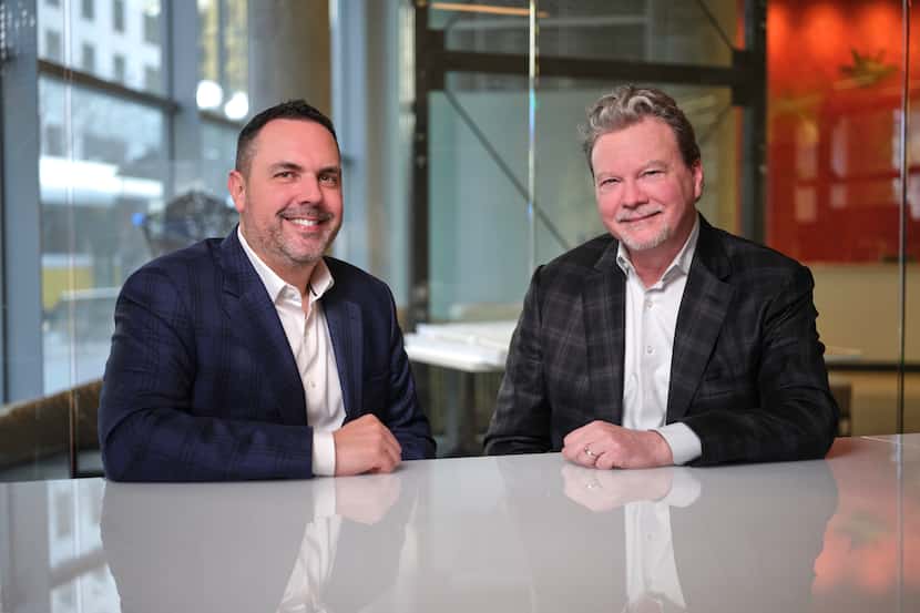 Dan Noble (right) has been named CEO and chairman of HKS Inc. as Sam Mudro adds the title of...