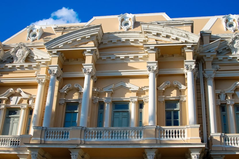 The Paseo de Montejo, a street in Merida inspired by Paris' Champs-Elysees, has many...