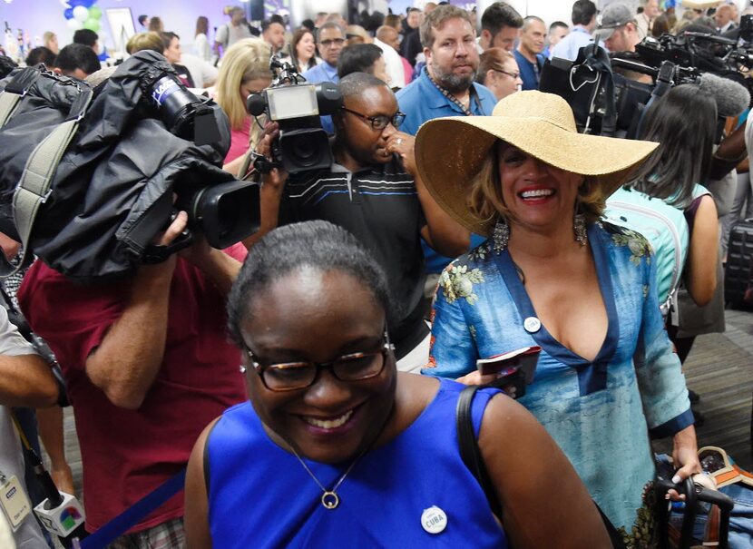 Passengers board a JetBlue flight to Cuba at Fort Lauderdale National Airport.