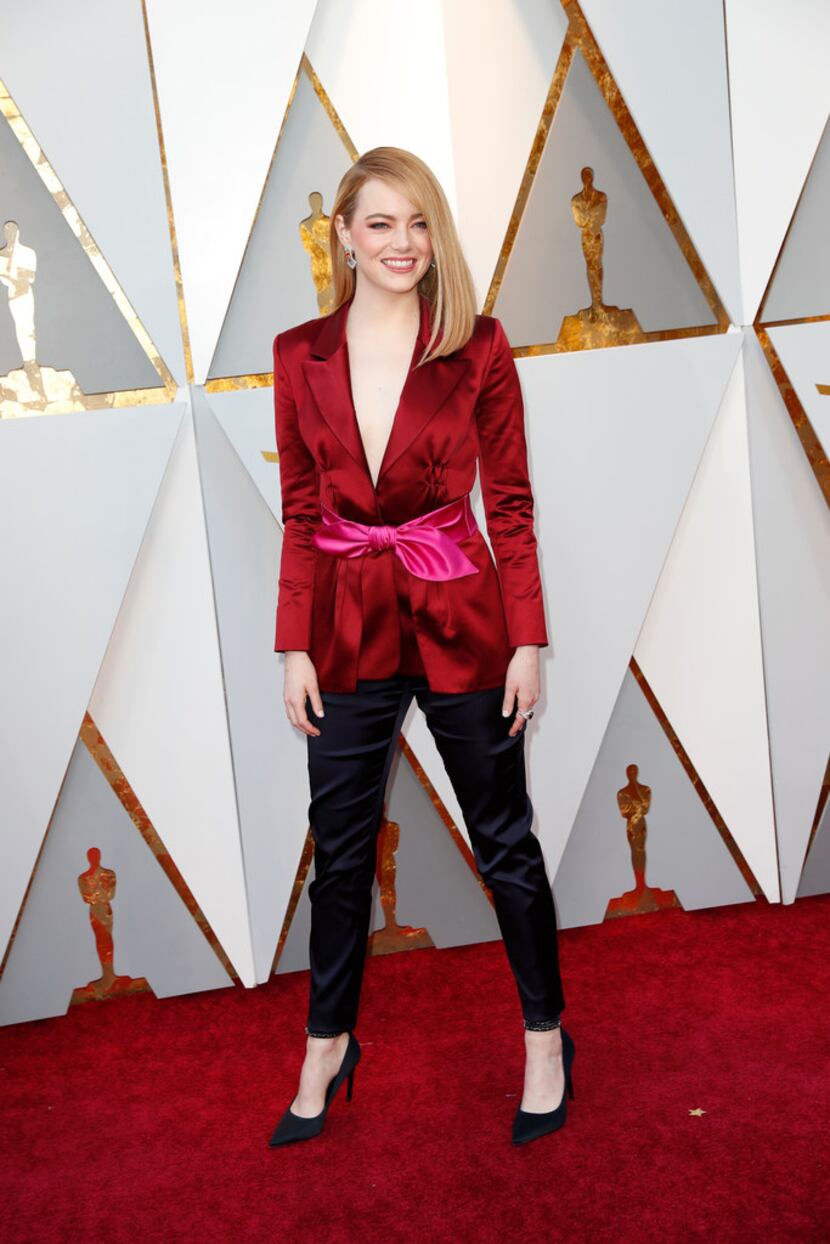 Reed Robertson calls Emma Stone "the queen of the pants." Amen.
