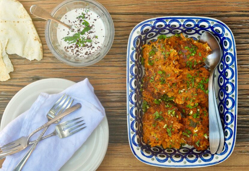 Carrot Feta Fritters 