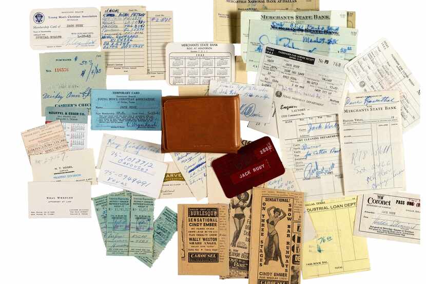 The contents of Jack Ruby's wallet, seized by police after he killed Lee Harvey Oswald in...