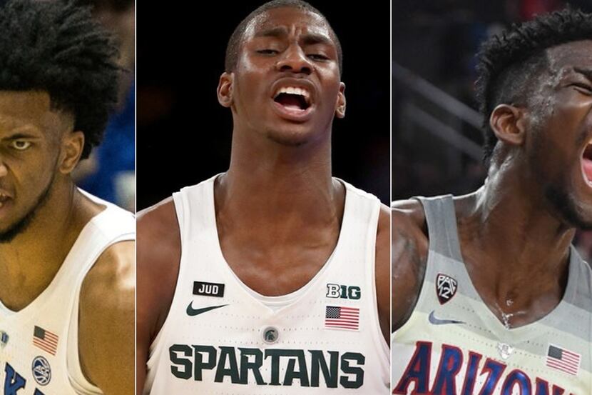 Marvin Bagley III  (left), Jaren Jackson Jr. (middle) and DeAndre Ayton (right).Photos from...