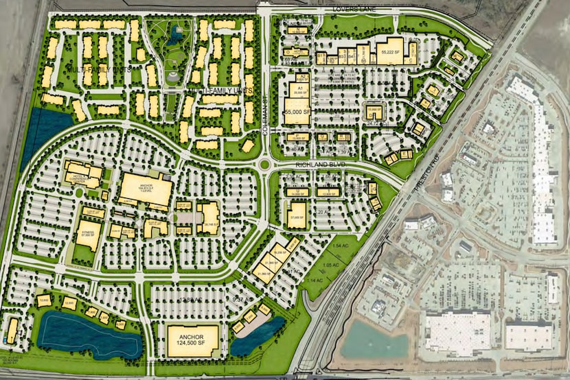 The Gates of Prosper apartment project is planned at the northwest corner of Coleman Street...