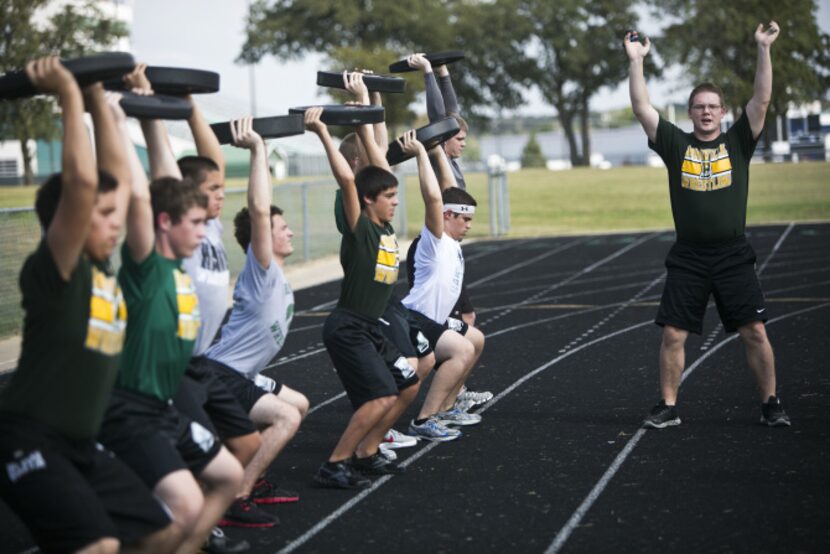 Gillespie gets creative with his outdoor workout activities for his charges.