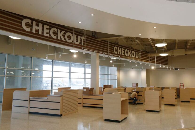 The checkout area  at the the Nebraska Furniture Mart is shown Jan. 14 in The Colony.
