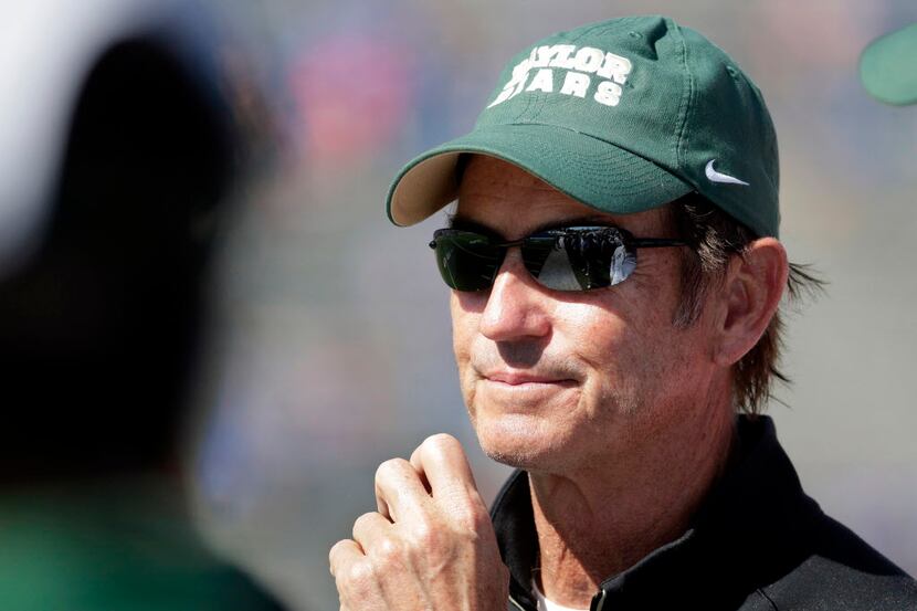Former Baylor Bears football coach Art Briles watched his former team play Rice Friday night...