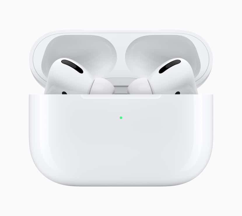 Apple's AirPods Pro with charging case.