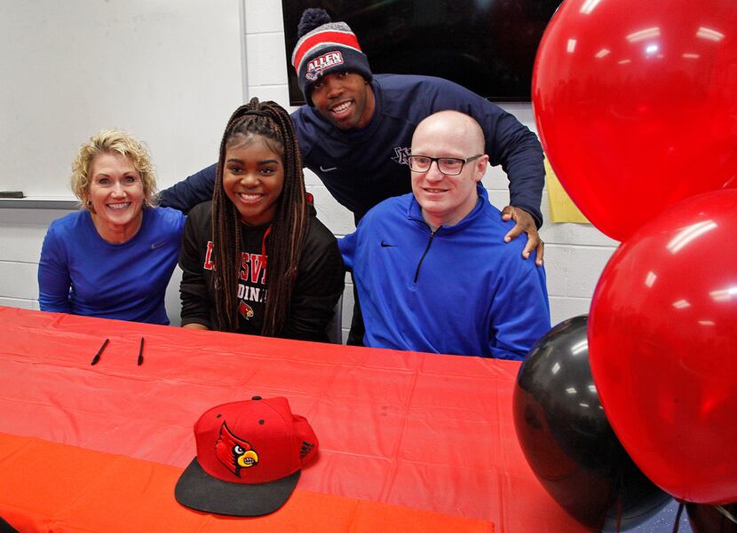 Allen High School student Nyah Green signed her letter of intent to play basketball for...