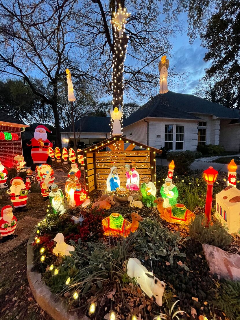 The Grapevine Santa House also features a manger display.