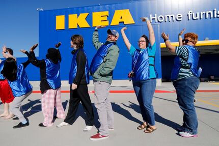 To keep campers awaiting the store opening from getting bored, IKEA gave them group...
