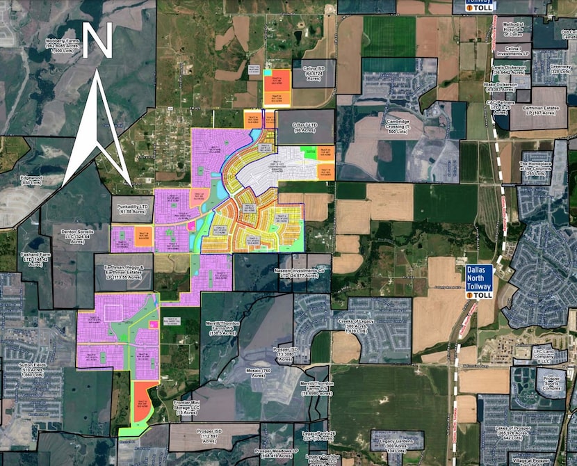 The Green Meadows property is west of the Dallas North Tollway.