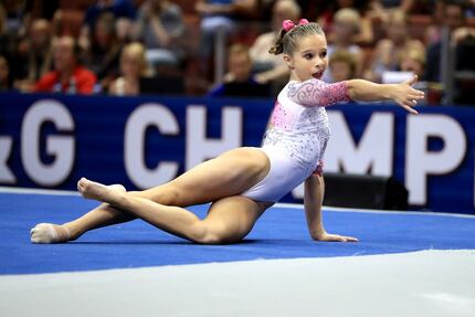 ANAHEIM, CA - AUGUST 20:  Ragan Smith competes in the Floor Exercise during the P&G...