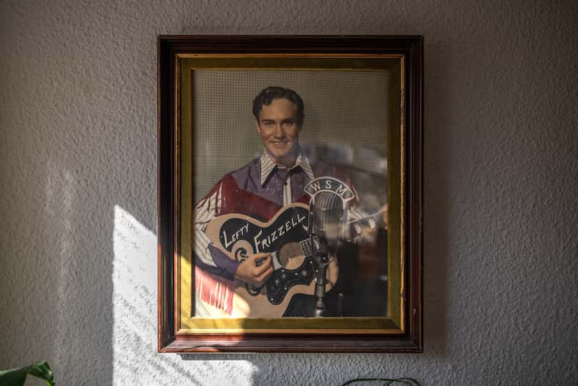 An image of Augustine Frizzell's grandfather, country western singer Lefty Frizzell, at her...